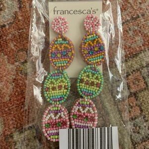 Easter egg beaded earrings